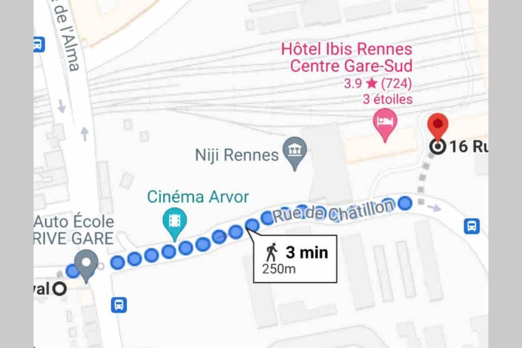 Le Travel, Studio Cosy Aux Pieds De La Gare Rennes Exterior photo